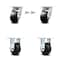 Service Caster 4 Inch Kingpinless Rubber on Steel Wheel Caster Swivel Locks 2 Rigid SCC, 2PK SCC-KP30S420-RSR-BSL-2-R-2 - alternate 1
